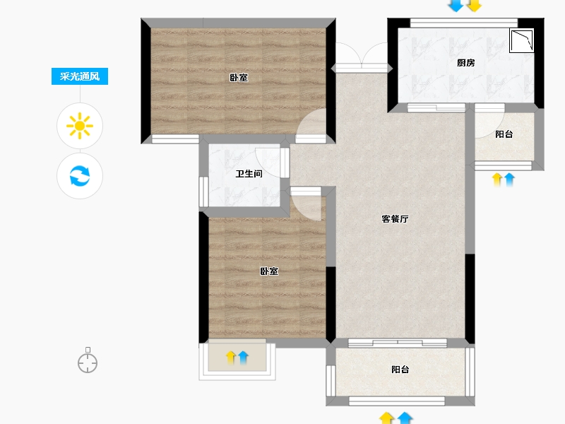 湖南省-株洲市-华晨神农府-63.11-户型库-采光通风