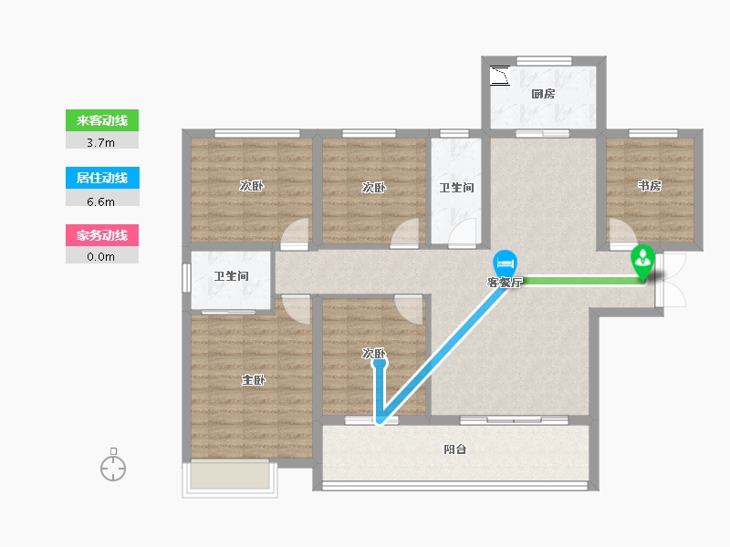 湖南省-株洲市-醴陵亿都时光-113.86-户型库-动静线