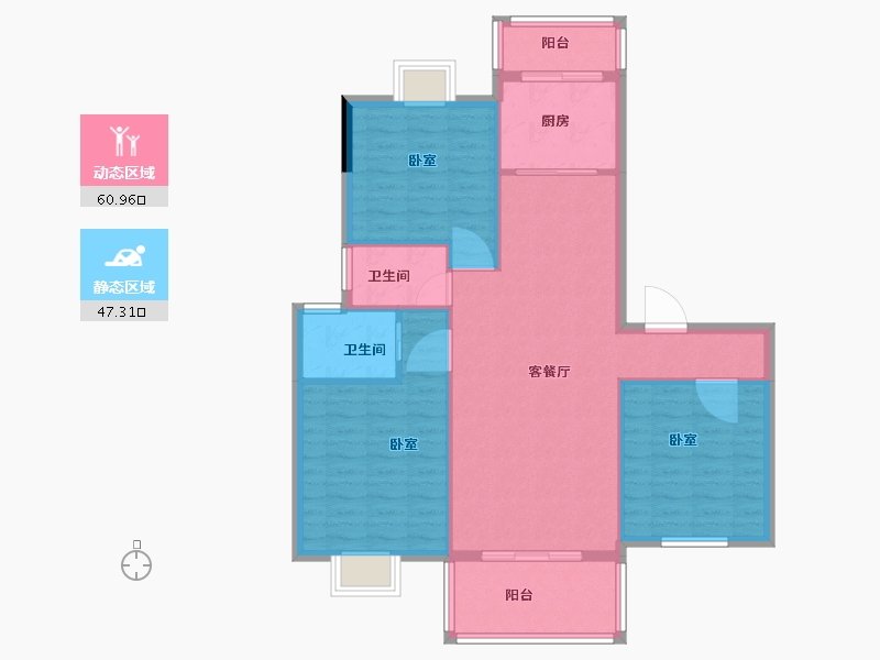 湖北省-黄冈市-金都上城-99.01-户型库-动静分区