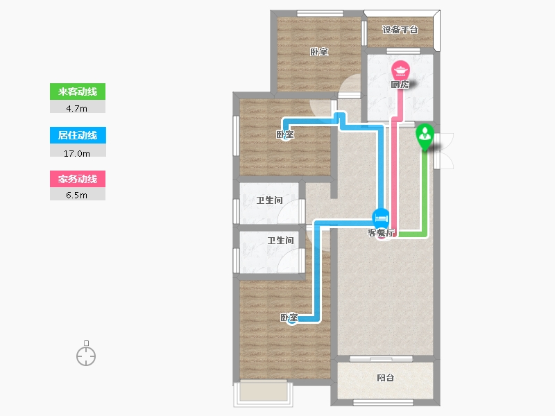 河南省-驻马店市-遂平置地上林苑-100.00-户型库-动静线