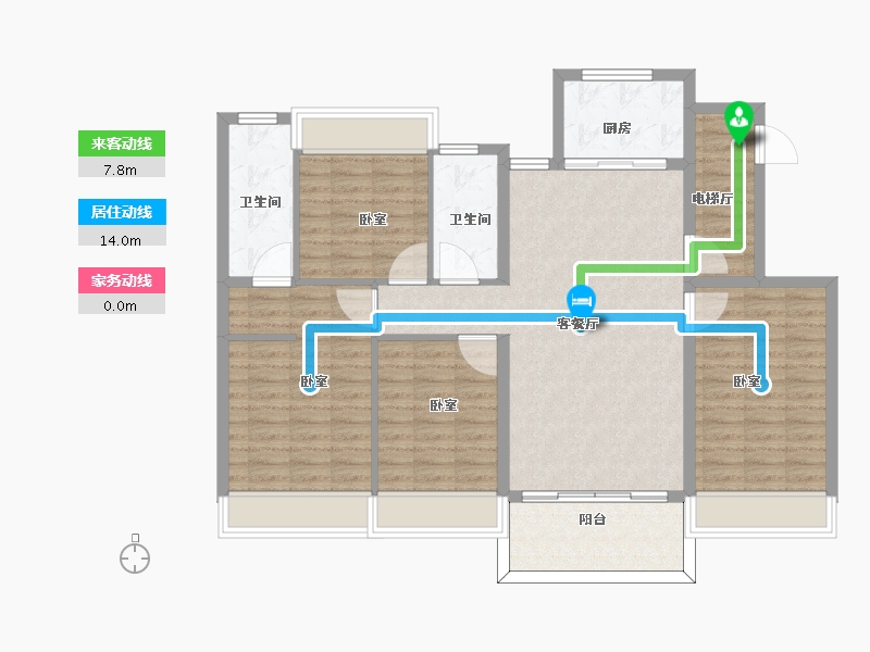 河南省-信阳市-龙盘置业·盛世豪庭-112.00-户型库-动静线