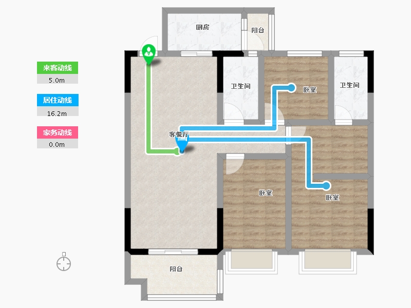 湖北省-黄冈市-御江·幸福里-94.00-户型库-动静线