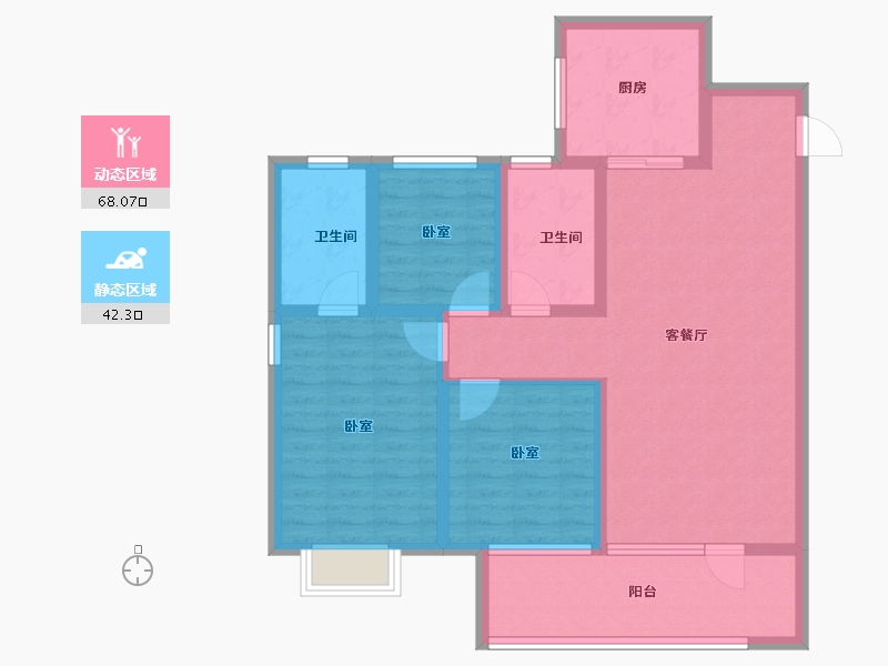 山东省-济宁市-保利时光印象-98.00-户型库-动静分区