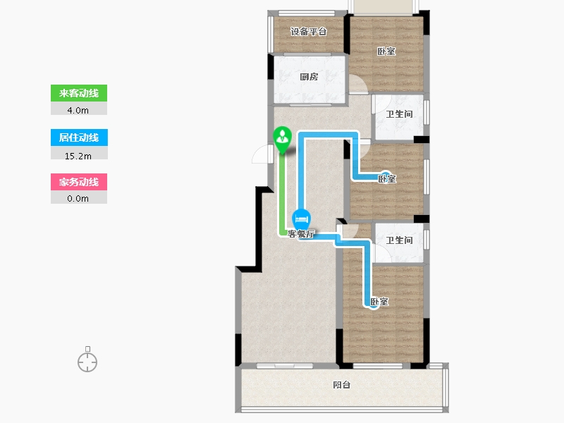 湖北省-黄石市-錦綉·御湖湾-104.87-户型库-动静线