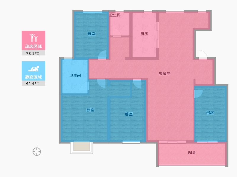 山东省-济宁市-惠民泽缘名府-125.99-户型库-动静分区