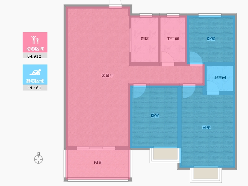 河南省-信阳市-御景华城-98.00-户型库-动静分区