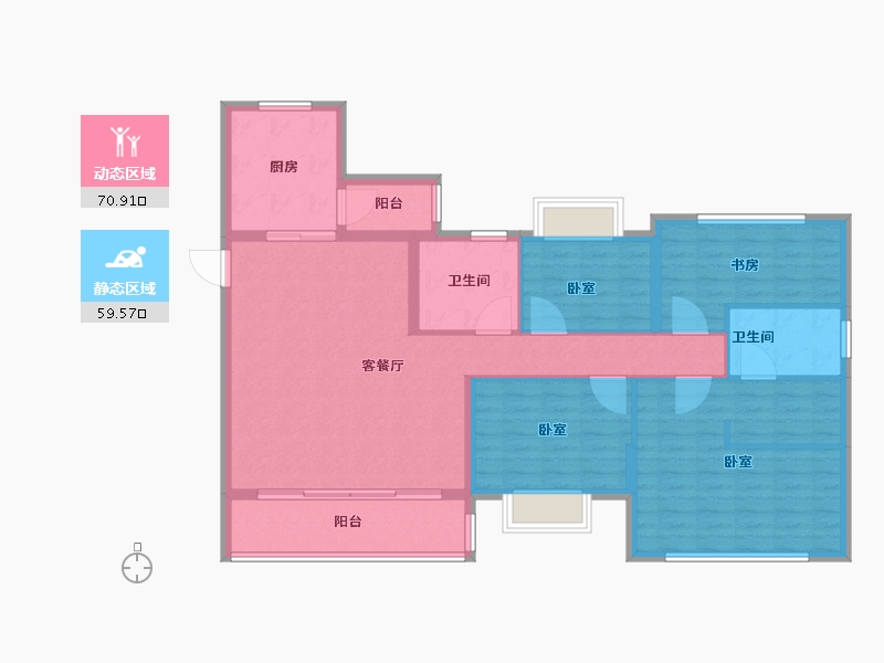 山东省-济宁市-济宁恒大悦珑湾-118.01-户型库-动静分区