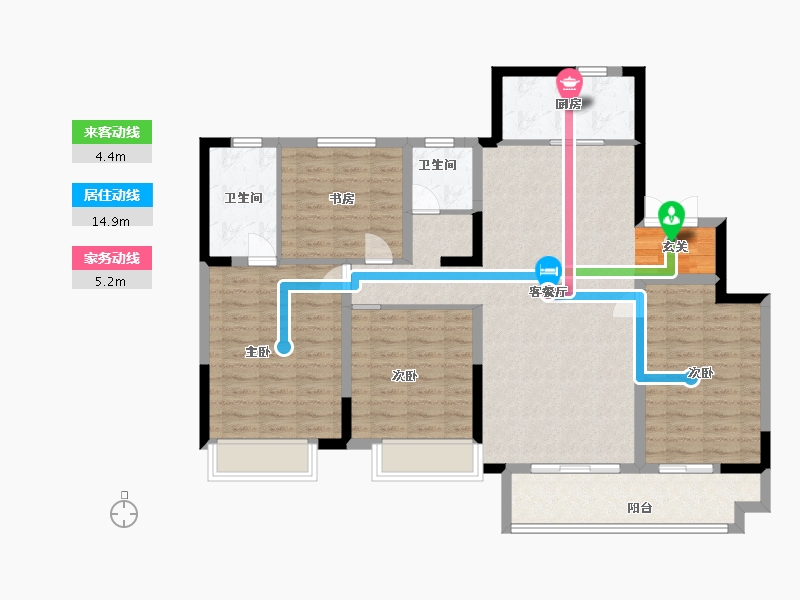 山东省-潍坊市-金科礼悦东方-112.00-户型库-动静线