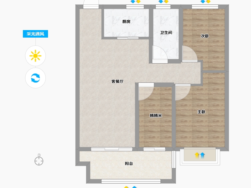 山东省-威海市-山能伴山首府-78.00-户型库-采光通风