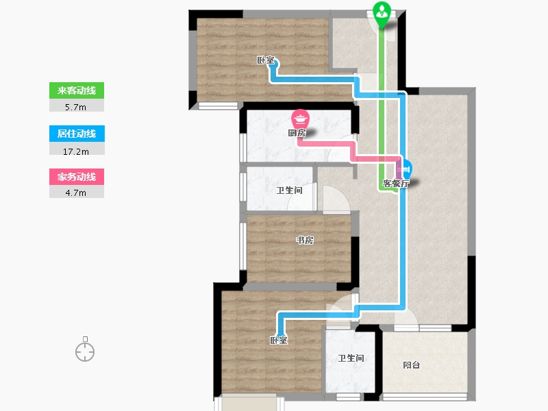 湖北省-武汉市-星悦湾-86.92-户型库-动静线