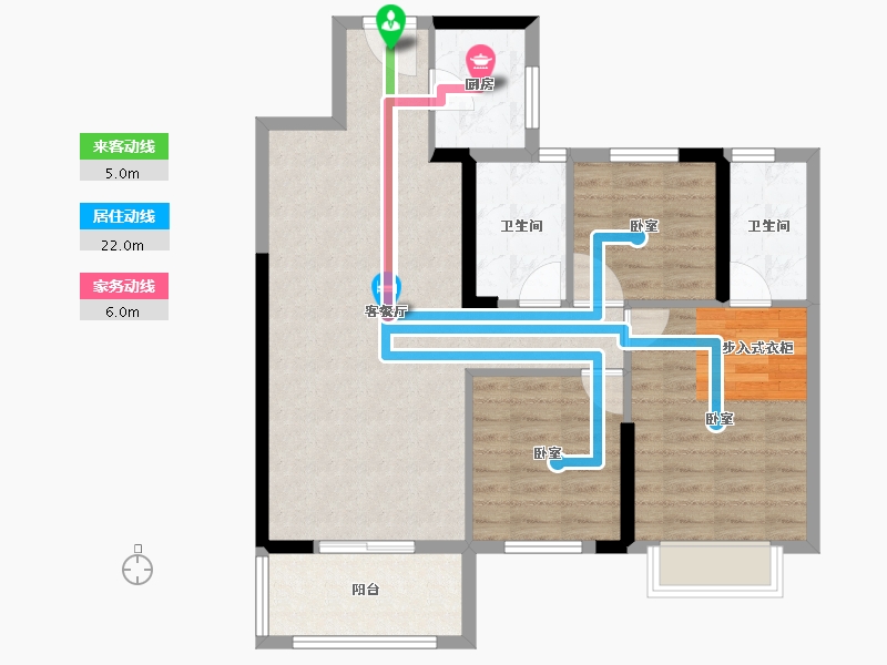 湖北省-荆州市-忆美当代城MOMΛ-84.47-户型库-动静线