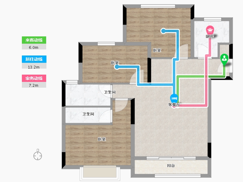 山东省-济宁市-香港国际和美新家园-98.00-户型库-动静线