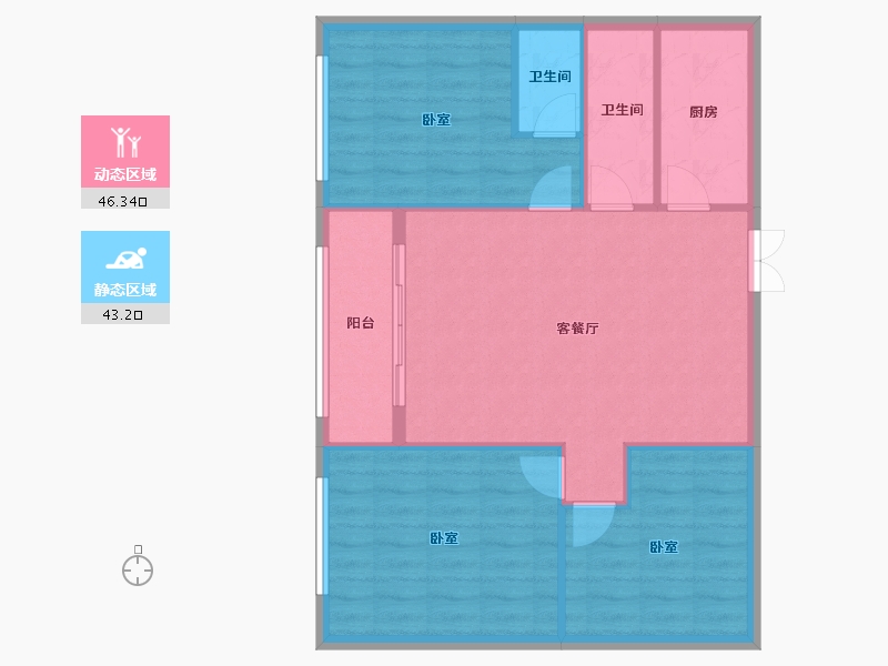 河南省-开封市-中驰锦苑-82.00-户型库-动静分区