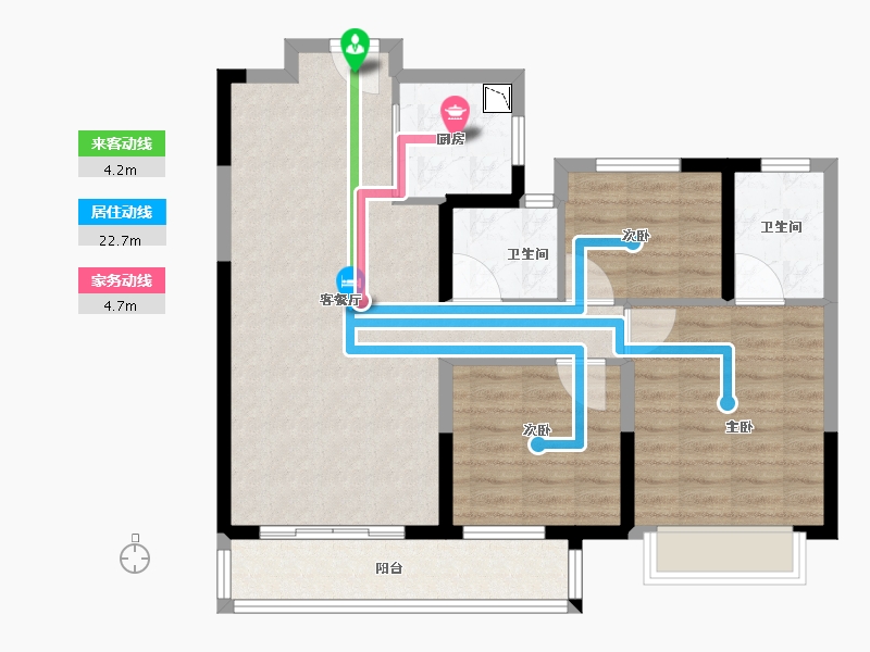 湖南省-株洲市-中粮瑞府-85.00-户型库-动静线