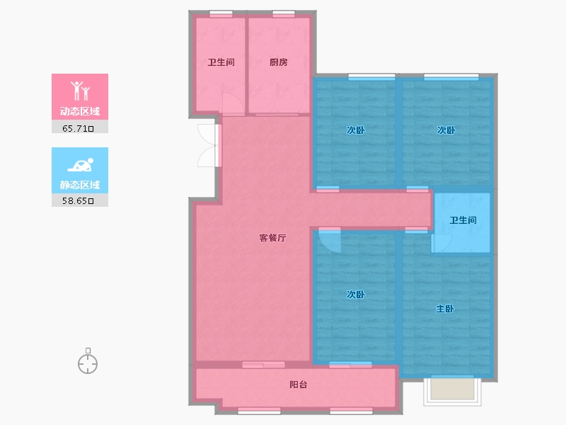 山东省-潍坊市-恒信风華上品-111.12-户型库-动静分区