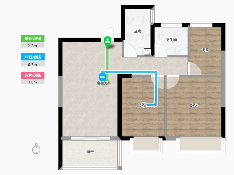 湖北省-十堰市-楚天都市熙园-65.49-户型库-动静线