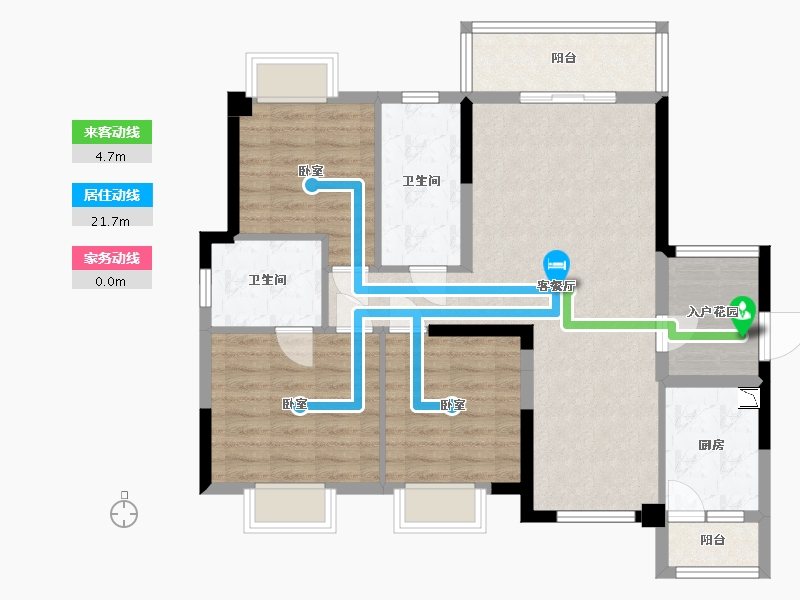 湖北省-宜昌市-宏信玫瑰城3期-92.18-户型库-动静线