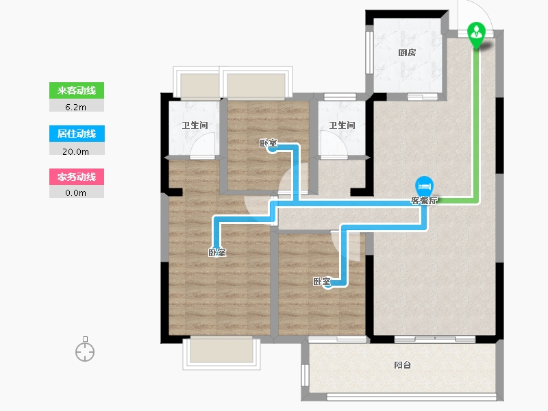 湖北省-武汉市-明想青年汇-90.00-户型库-动静线