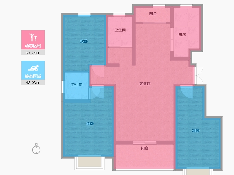 山东省-临沂市-房源印象东城-99.00-户型库-动静分区