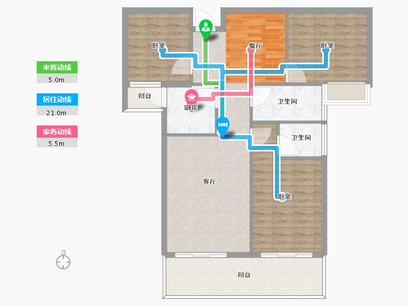 河南省-信阳市-龙潭国际-102.50-户型库-动静线