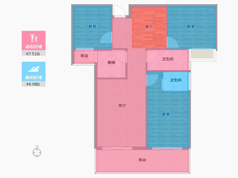 河南省-信阳市-龙潭国际-102.50-户型库-动静分区