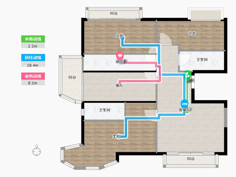 山东省-威海市-山水文园福海-129.99-户型库-动静线