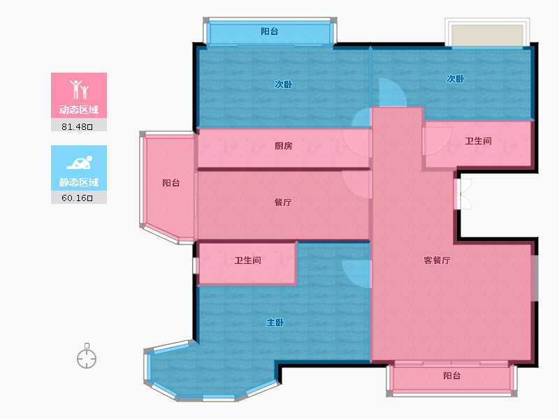 山东省-威海市-山水文园福海-129.99-户型库-动静分区