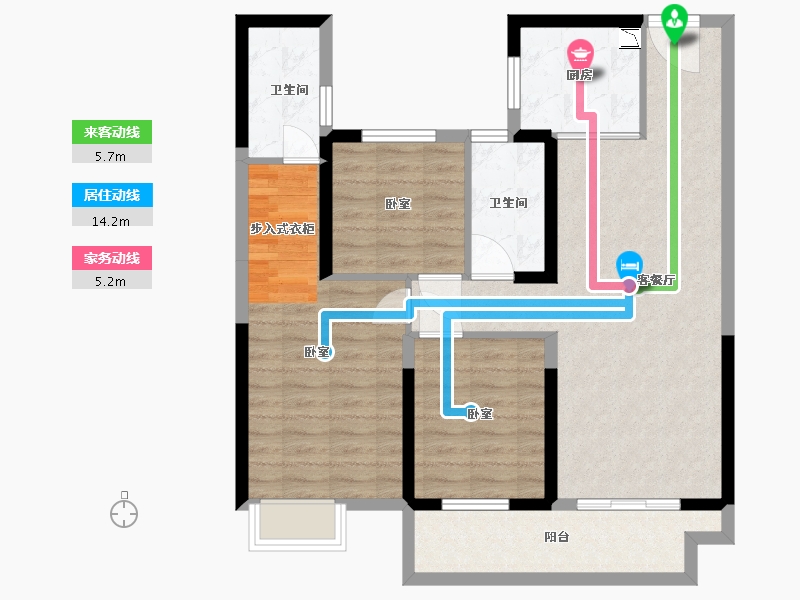 湖北省-武汉市-光谷学府-88.50-户型库-动静线