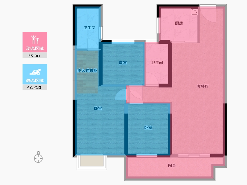 湖北省-武汉市-光谷学府-88.50-户型库-动静分区