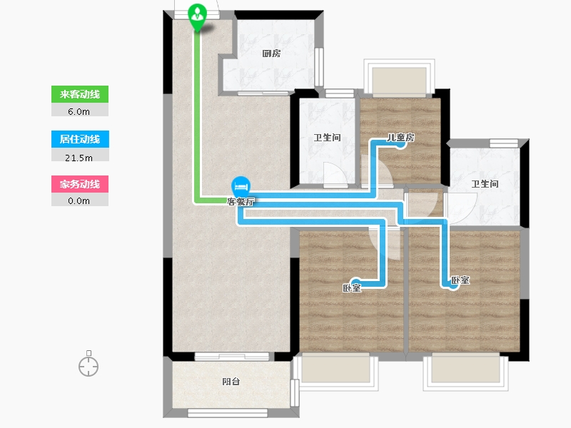 湖北省-武汉市-中海尚璟-78.08-户型库-动静线