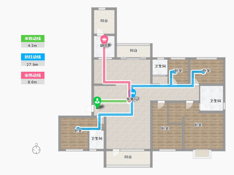 山东省-济宁市-碧桂园翡翠华府-168.85-户型库-动静线