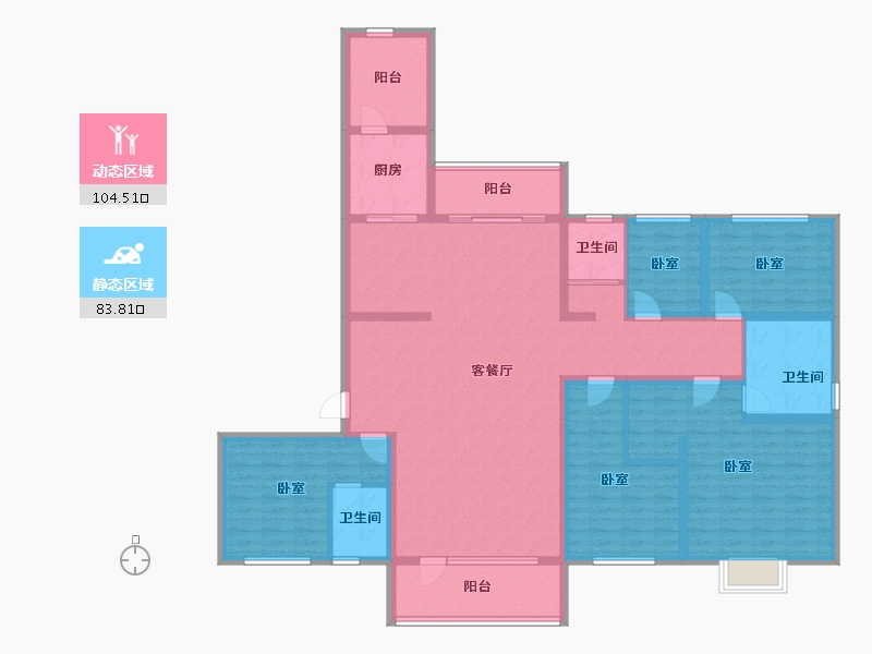 山东省-济宁市-碧桂园翡翠华府-168.85-户型库-动静分区