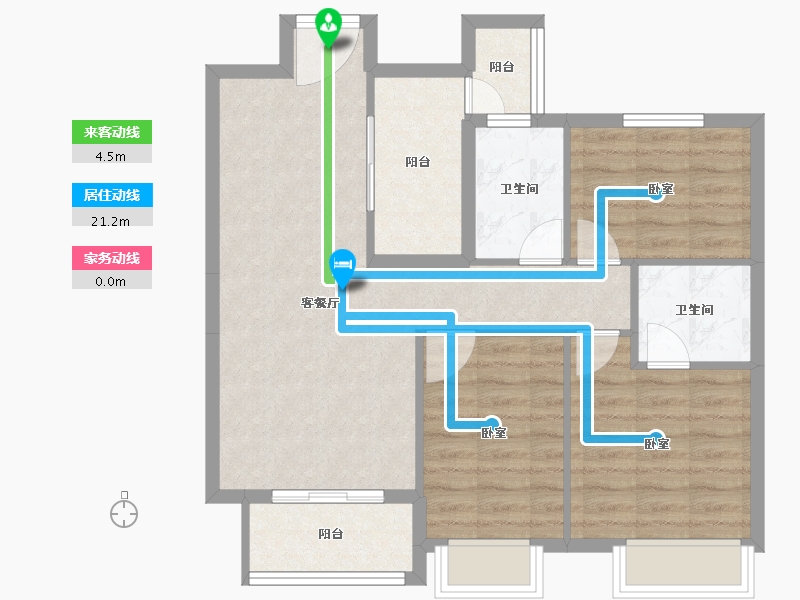 湖北省-孝感市-汉正星河-78.58-户型库-动静线