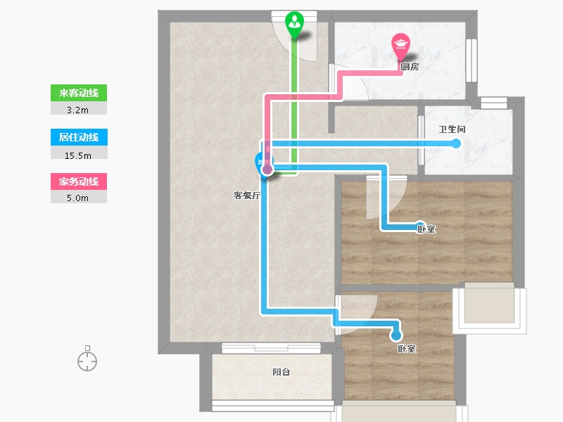 湖北省-襄阳市-冠通・水云墅-48.60-户型库-动静线