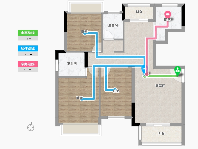 湖北省-孝感市-汉正星河-87.76-户型库-动静线