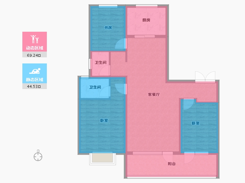 山东省-济宁市-九巨龙·龙城华府-102.00-户型库-动静分区