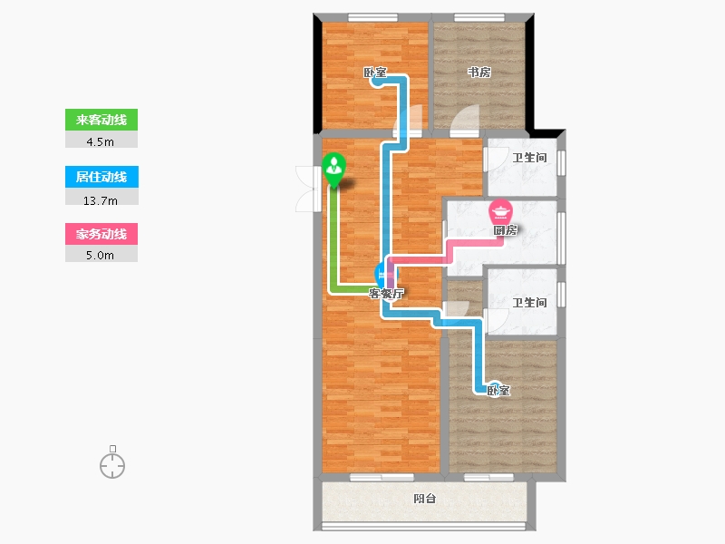 河南省-郑州市-美盛教育港湾-96.35-户型库-动静线