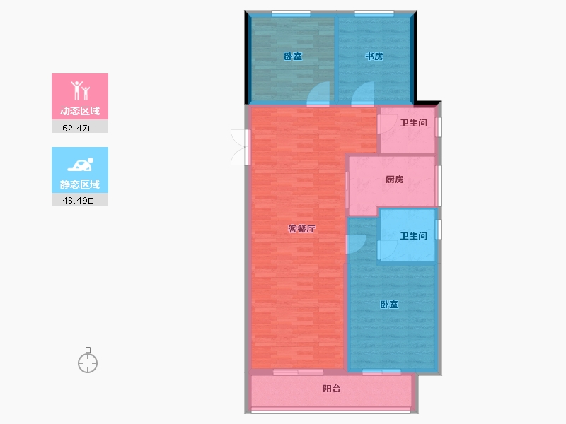 河南省-郑州市-美盛教育港湾-96.35-户型库-动静分区