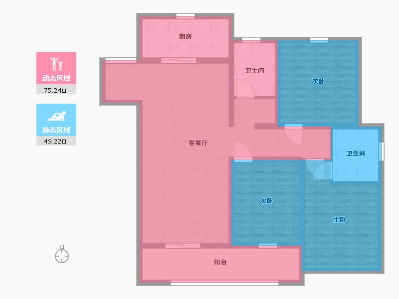 山东省-临沂市-茗筑华庭-111.00-户型库-动静分区