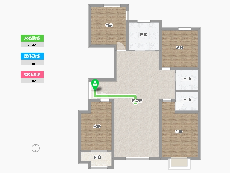 山东省-潍坊市-城投奥文公馆-111.38-户型库-动静线