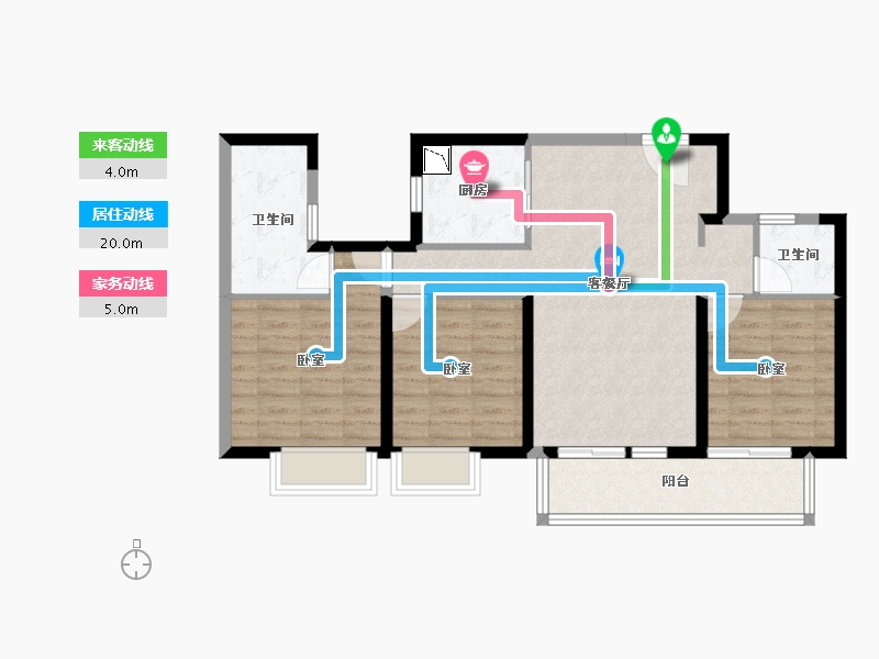 湖北省-襄阳市-蓝光铭江半岛-83.27-户型库-动静线