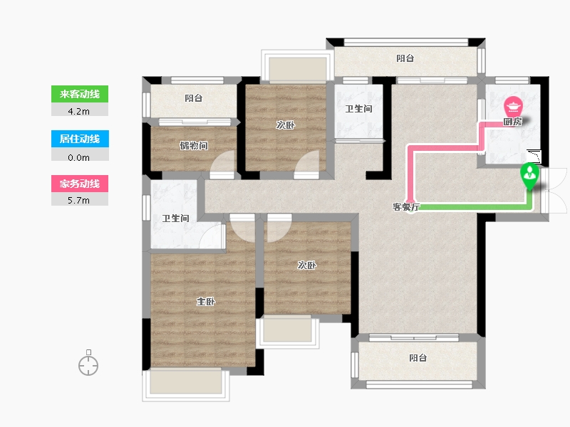 湖南省-株洲市-华晨·浪琴湾-95.12-户型库-动静线