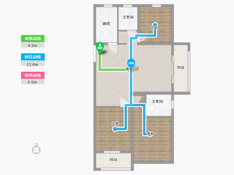 山东省-临沂市-茗筑华庭-110.00-户型库-动静线