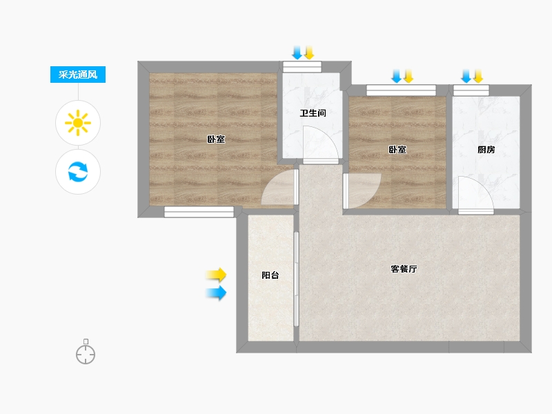 湖南省-常德市-致远·东城御府-39.28-户型库-采光通风