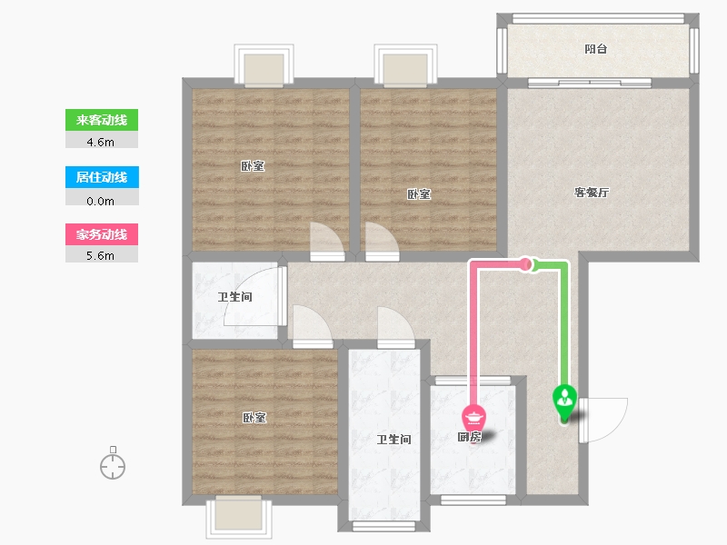 湖北省-黄冈市-金泰时代-108.98-户型库-动静线