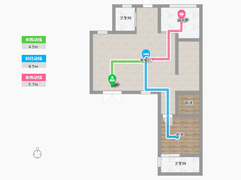 湖北省-武汉市-五矿万境水岸万境墅-69.04-户型库-动静线