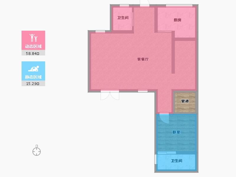 湖北省-武汉市-五矿万境水岸万境墅-69.04-户型库-动静分区