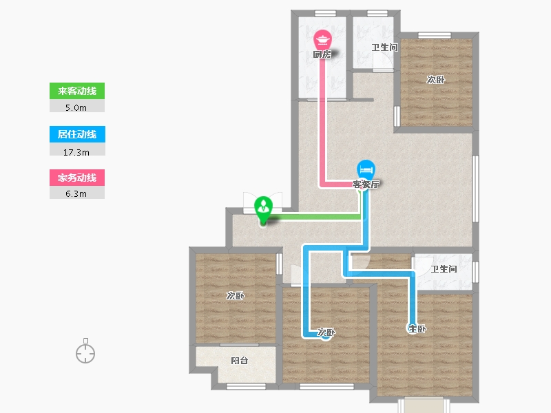 山东省-潍坊市-城投奥文公馆-108.75-户型库-动静线