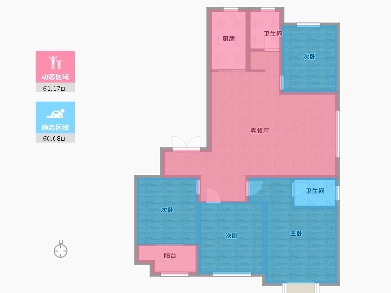 山东省-潍坊市-城投奥文公馆-108.75-户型库-动静分区