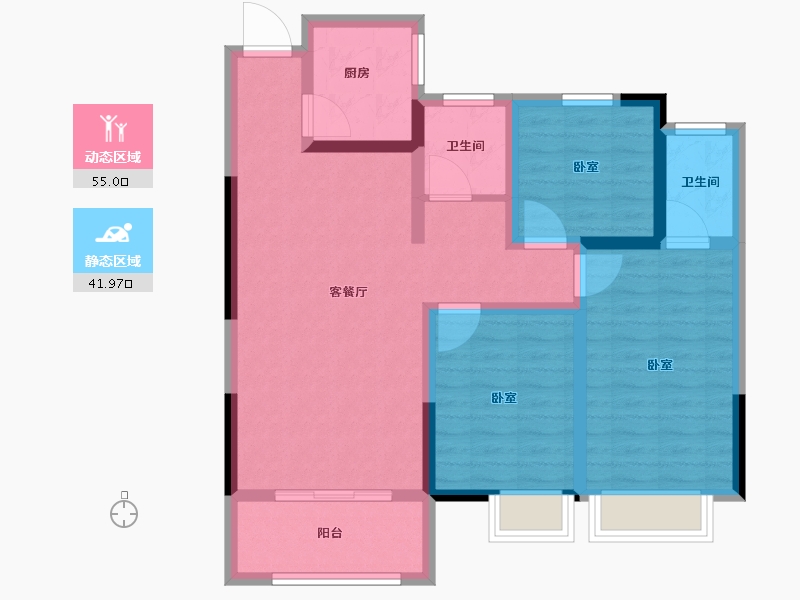 河南省-开封市-博府华庭-85.90-户型库-动静分区